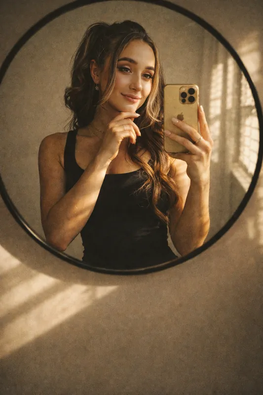 4K Ultra-HD Self Portrait - Round Mirror Reflection