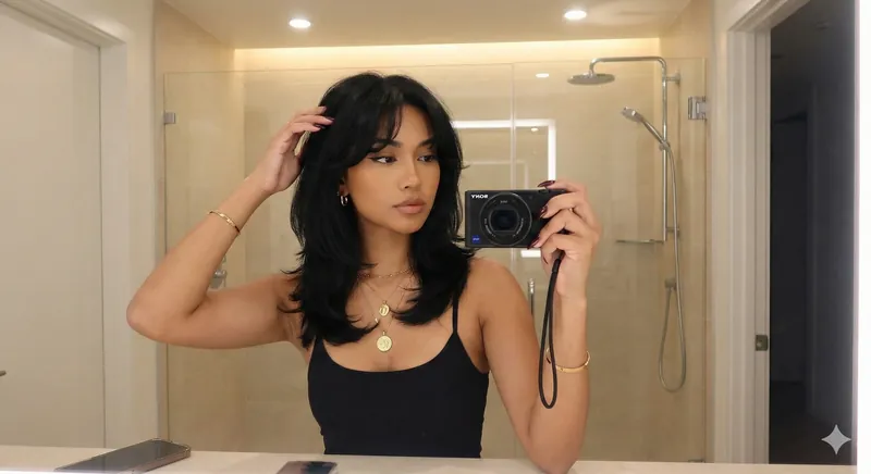 Bathroom Mirror Selfie Portrait