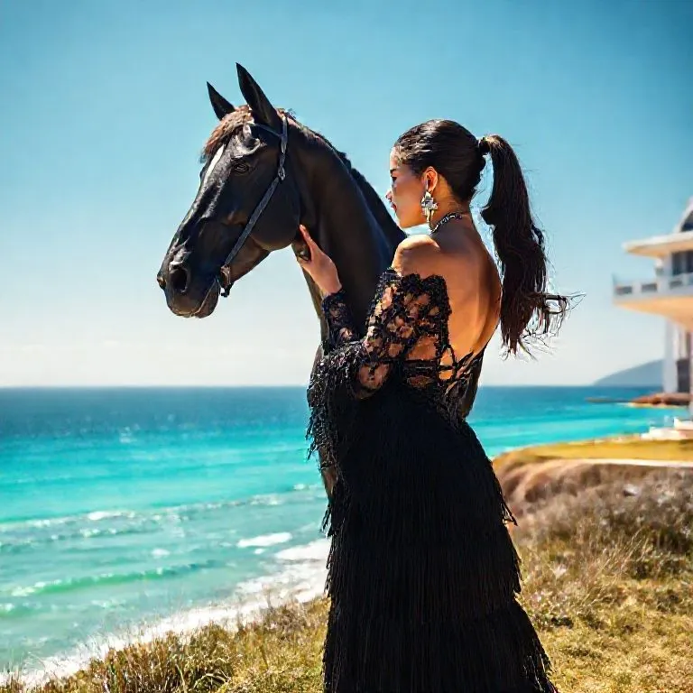 Beach Horse Fashion Portrait - Thumbnail 5
