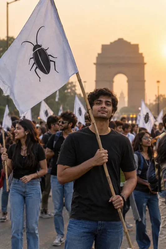 Cockroach Janta Party (CJP) AI Photo Prompt - Image 1