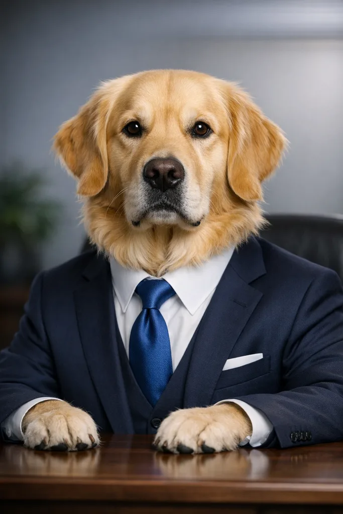 Corporate Pet Headshot AI Photo Prompt - LinkedIn Style - Image 1