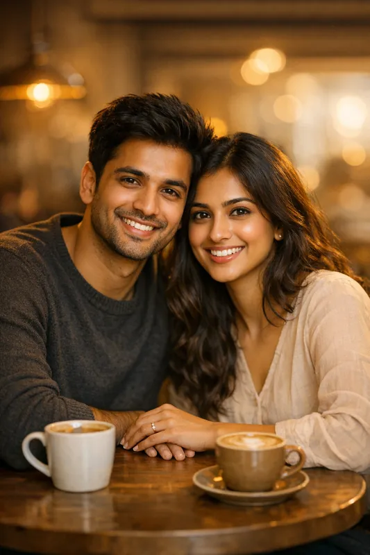 Couple Photo from Two Solo Photos Gemini Prompt - AI Together Shot