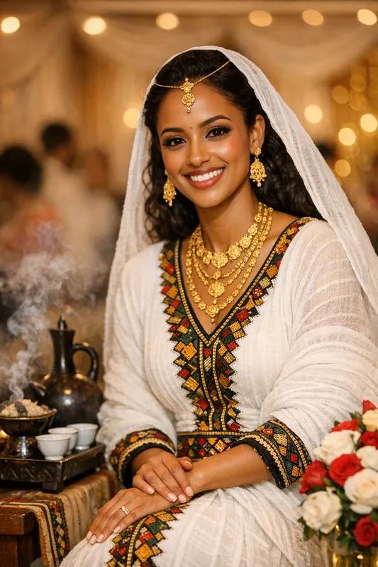 Ethiopian Traditional Wedding AI Photo Prompt - Habesha Wedding Editing