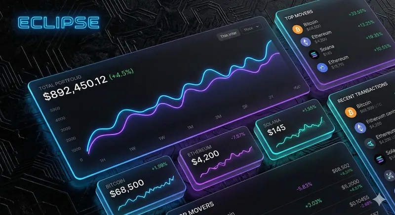 Futuristic Crypto Dashboard Dark Mode - Thumbnail 2