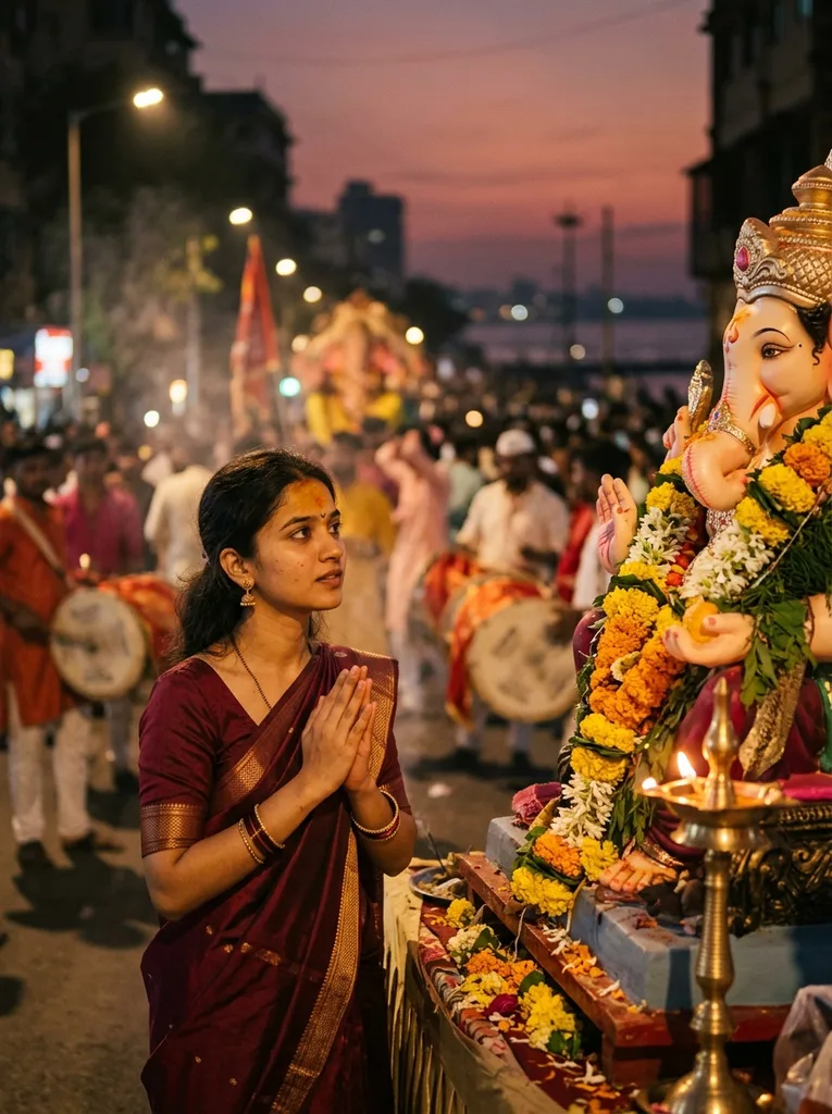 Ganesh Visarjan AI Photo Prompt - Image 1