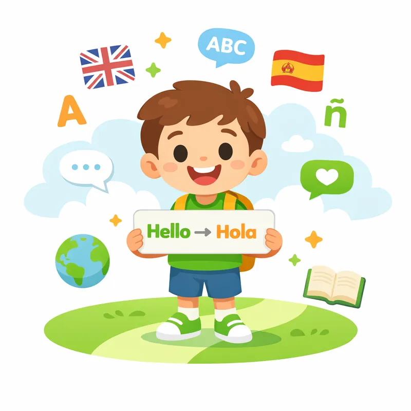 Language Learning App Onboarding Illustration