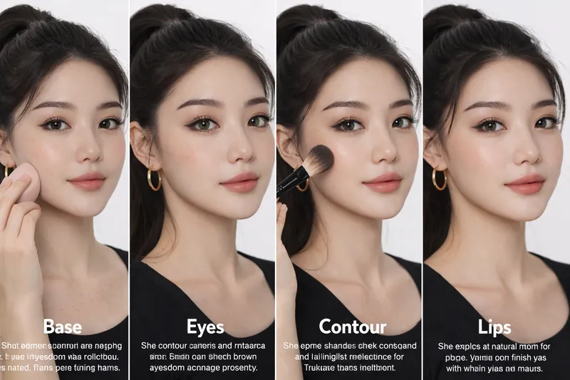 Makeup Tutorial Collage 1x4 - Thumbnail 2