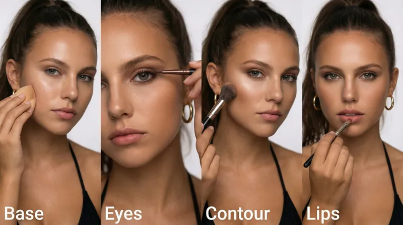 Makeup Tutorial Collage 1x4 - Thumbnail 3