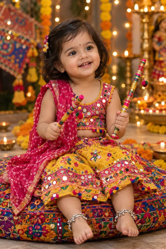 Navratri Baby Girl AI Photo Prompt (Gemini & ChatGPT) - Image 1