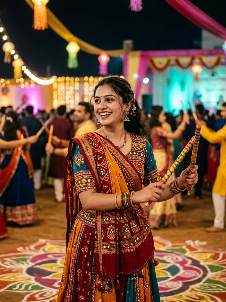 Navratri Garba AI Photo Prompt - Image 1