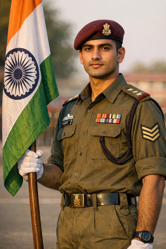 Photo as Indian Army Soldier - Uniform Gemini AI Prompt - Image 1