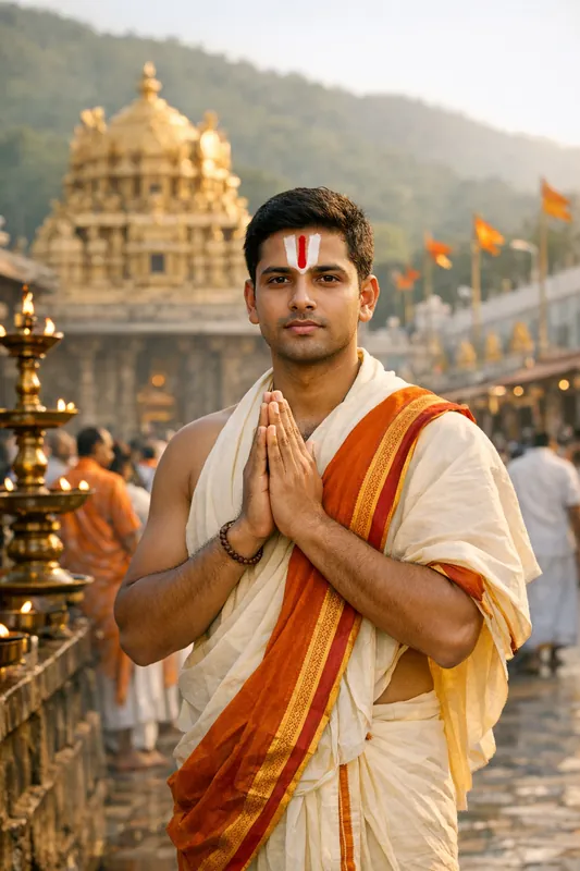 Photo at Tirupati Balaji - Devotional Gemini AI Prompt