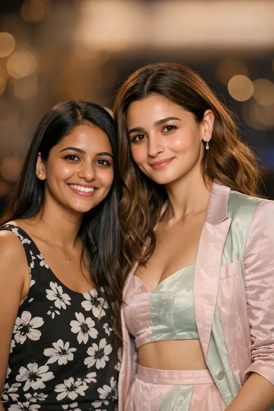 Photo with Alia Bhatt - Bollywood Gemini AI Prompt