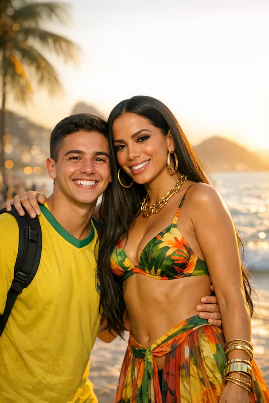 Photo with Anitta - Brazilian Pop Gemini AI Prompt