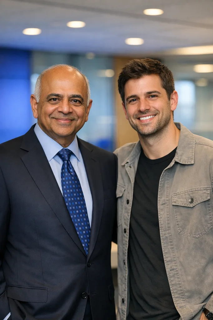 Photo with Arvind Krishna - IBM CEO Gemini AI Prompt - Image 1