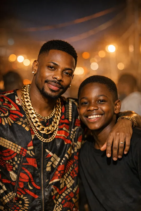Photo with Asake - Afrobeats Gemini AI Prompt