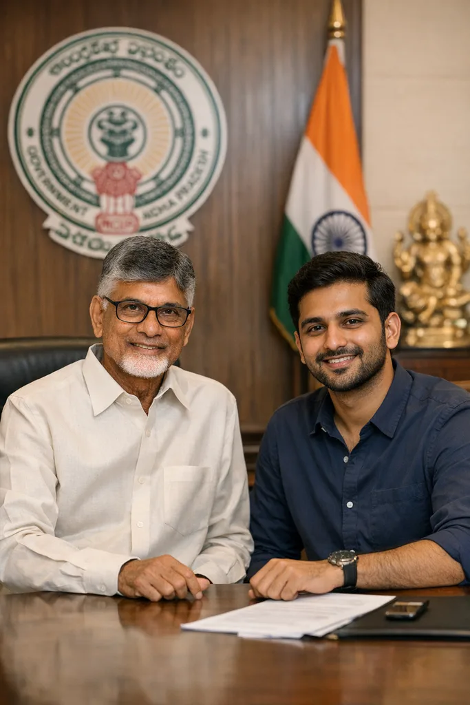 Photo with Chandrababu Naidu - Andhra CM Gemini AI Prompt - Image 1