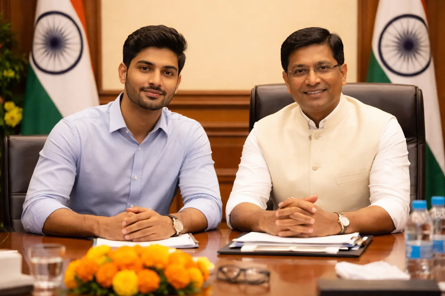 Photo with Chief Minister AI Prompt - CM Ke Sath Photo Editing