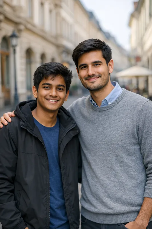 Photo with Dhruv Rathee - YouTuber Gemini AI Prompt
