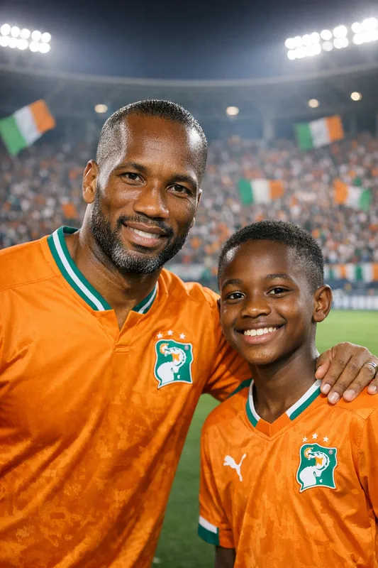 Photo with Didier Drogba - Ivory Coast Legend Gemini AI Prompt