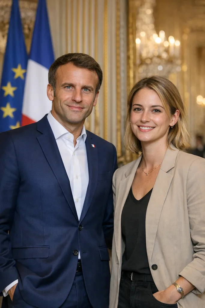 Photo with Emmanuel Macron - French President Gemini AI Prompt - Image 1