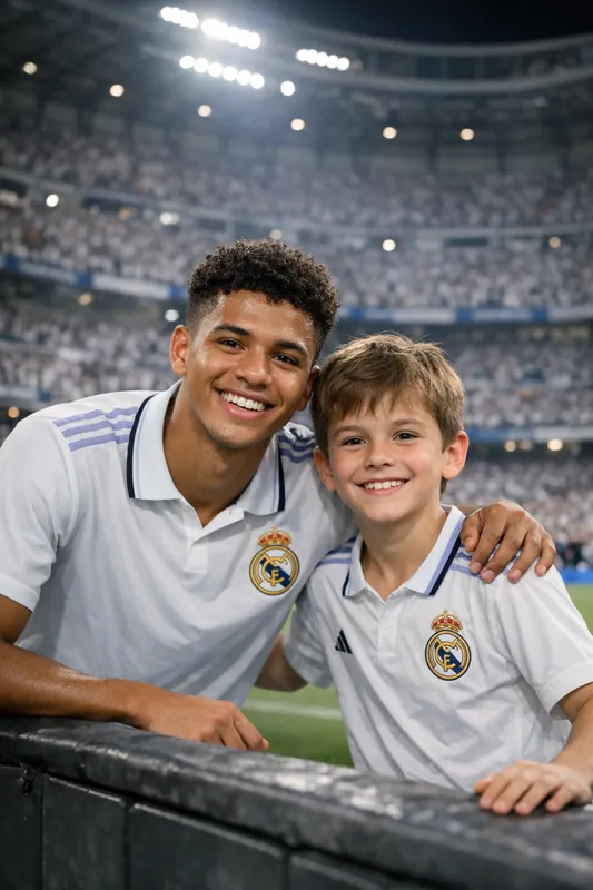 Photo with Endrick - Real Madrid Gemini AI Prompt