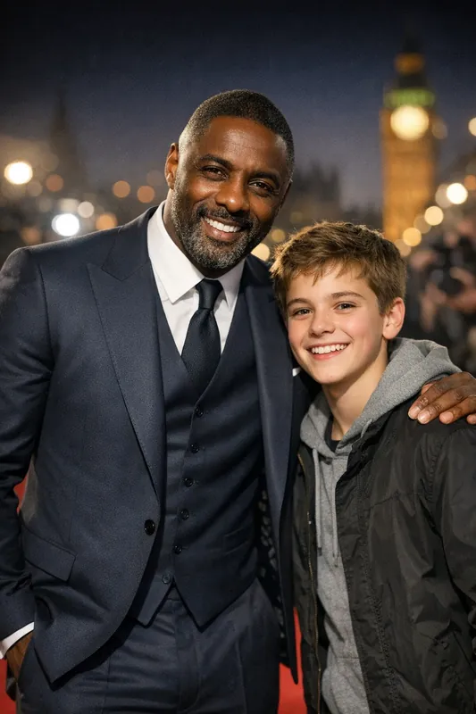 Photo with Idris Elba - Black Hollywood Gemini AI Prompt