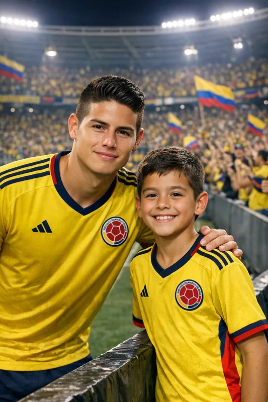 Photo with James Rodríguez - Colombia Gemini AI Prompt