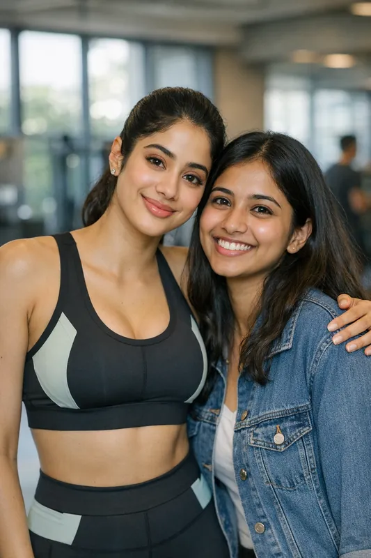 Photo with Janhvi Kapoor - Bollywood Gemini AI Prompt
