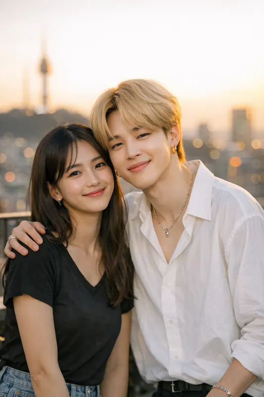 Photo with Jimin of BTS - K-Pop Gemini AI Prompt