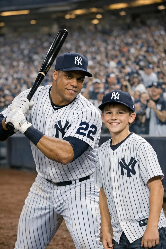 Photo with Juan Soto at Yankee Stadium - Gemini AI Prompt