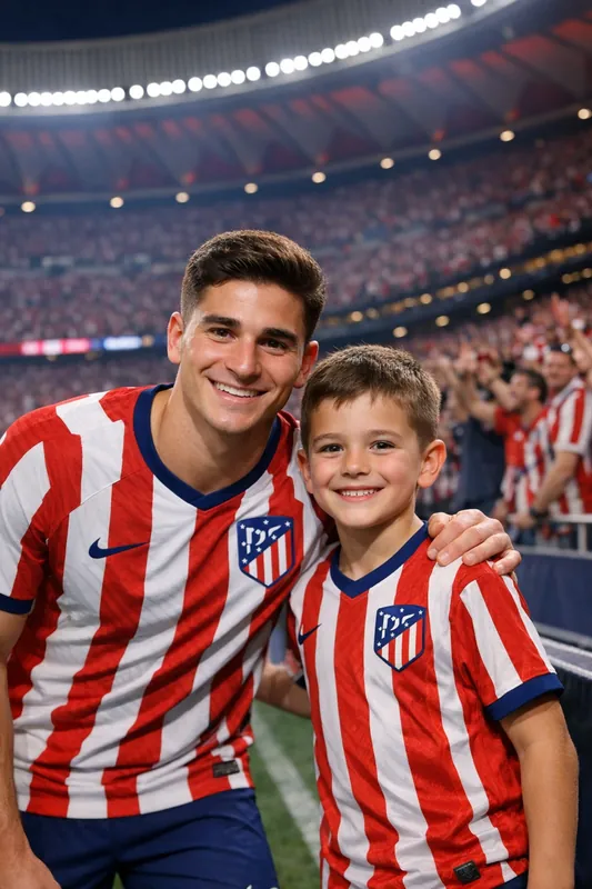 Photo with Julián Álvarez - Argentina & Atlético Madrid Gemini AI Prompt