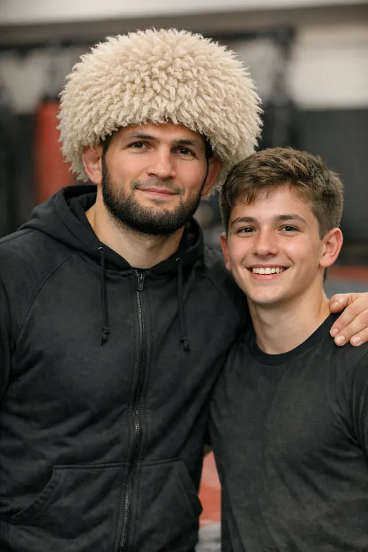 Photo with Khabib Nurmagomedov - UFC Gemini AI Prompt