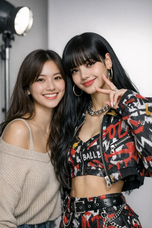Photo with Lisa of BLACKPINK - K-Pop Gemini AI Prompt