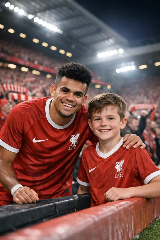 Photo with Luis Díaz - Colombia & Liverpool Gemini AI Prompt