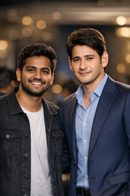 Photo with Mahesh Babu - Tollywood Gemini AI Prompt