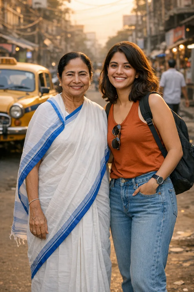 Photo with Mamata Banerjee - TMC Leader Gemini AI Prompt - Image 1