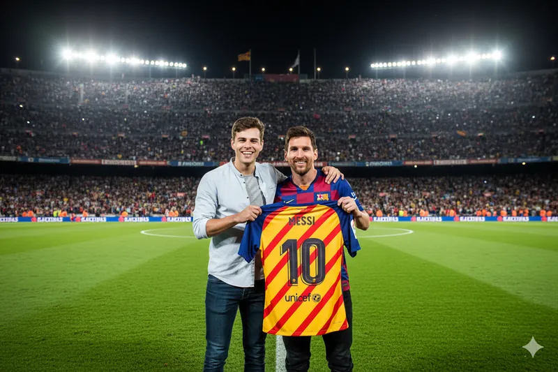 Photo with Messi In Ground - Thumbnail 2