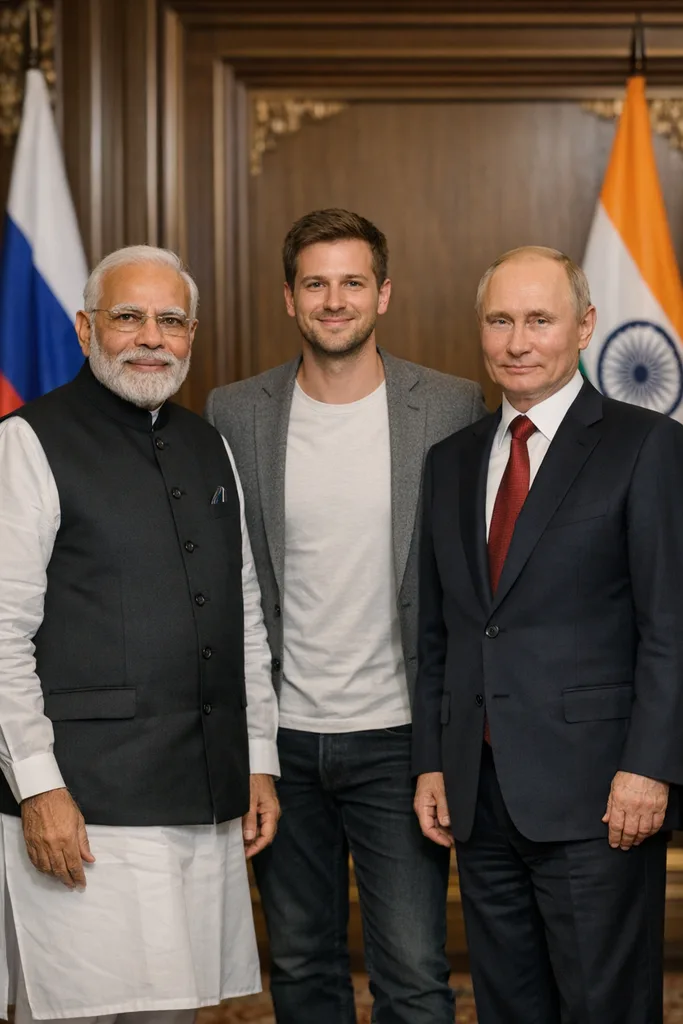 Photo with Modi and Putin - Russia India Gemini AI Prompt - Image 1