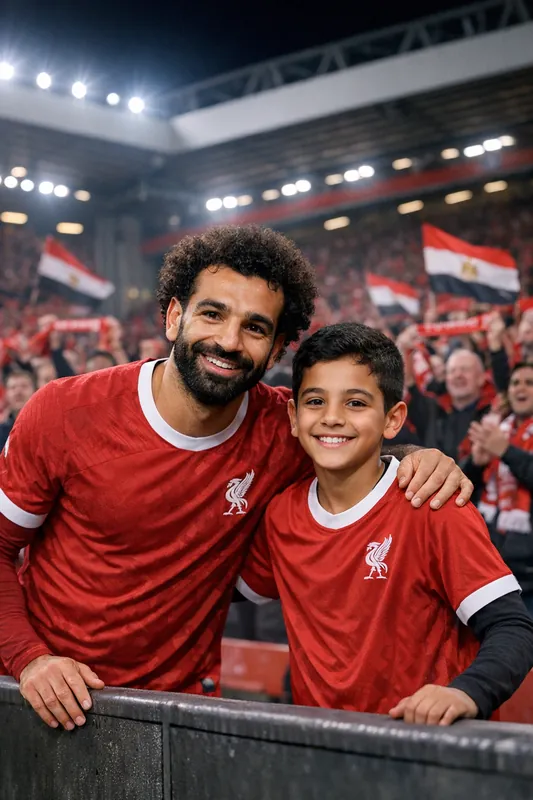 Photo with Mohamed Salah - Egypt & Liverpool Gemini AI Prompt