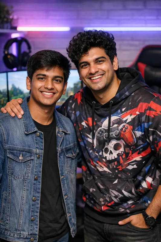 Photo with Mythpat - Gamer YouTuber Gemini AI Prompt