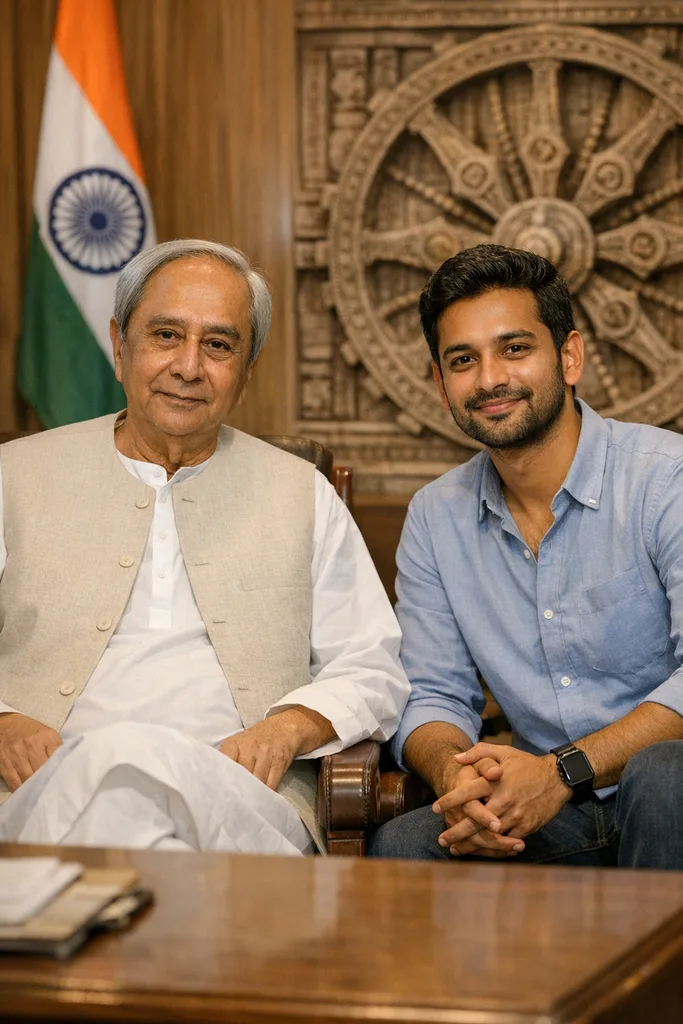 Photo with Naveen Patnaik - Odisha BJD Gemini AI Prompt - Image 1