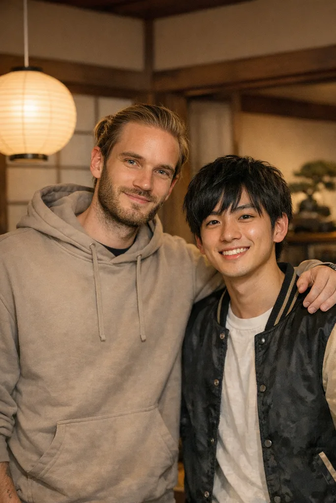 Photo with PewDiePie - YouTube Veteran Gemini AI Prompt - Image 1