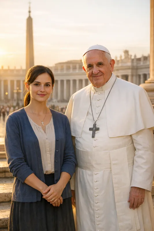 Photo with the Pope at the Vatican - Catholic Devotional AI Prompt