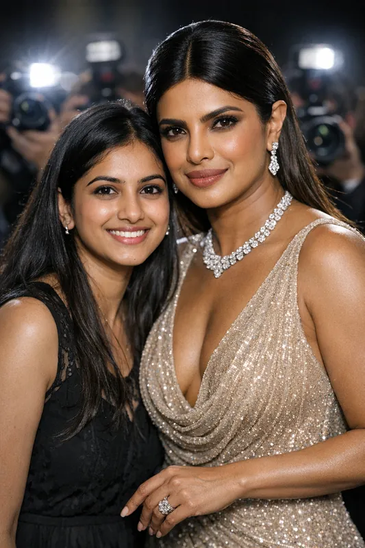 Photo with Priyanka Chopra - Bollywood Hollywood Gemini AI Prompt