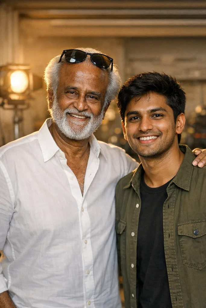 Photo with Rajinikanth - Tamil Superstar Gemini AI Prompt - Image 1