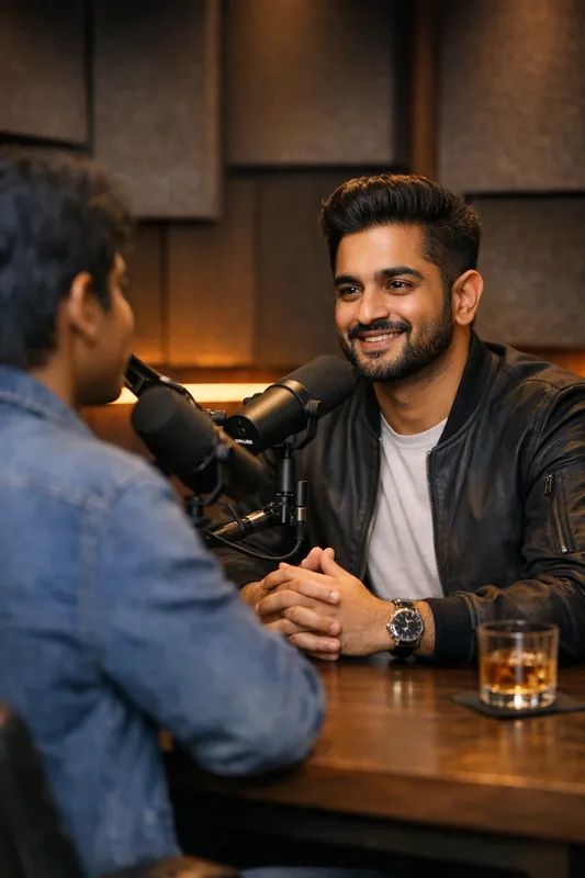 Photo with Ranveer Allahbadia (BeerBiceps) - Podcaster Gemini AI Prompt