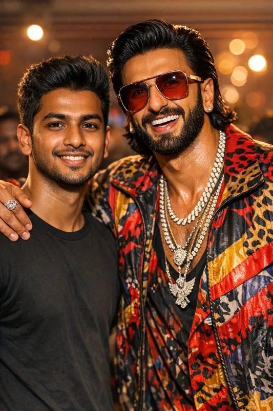 Photo with Ranveer Singh - Bollywood Gemini AI Prompt