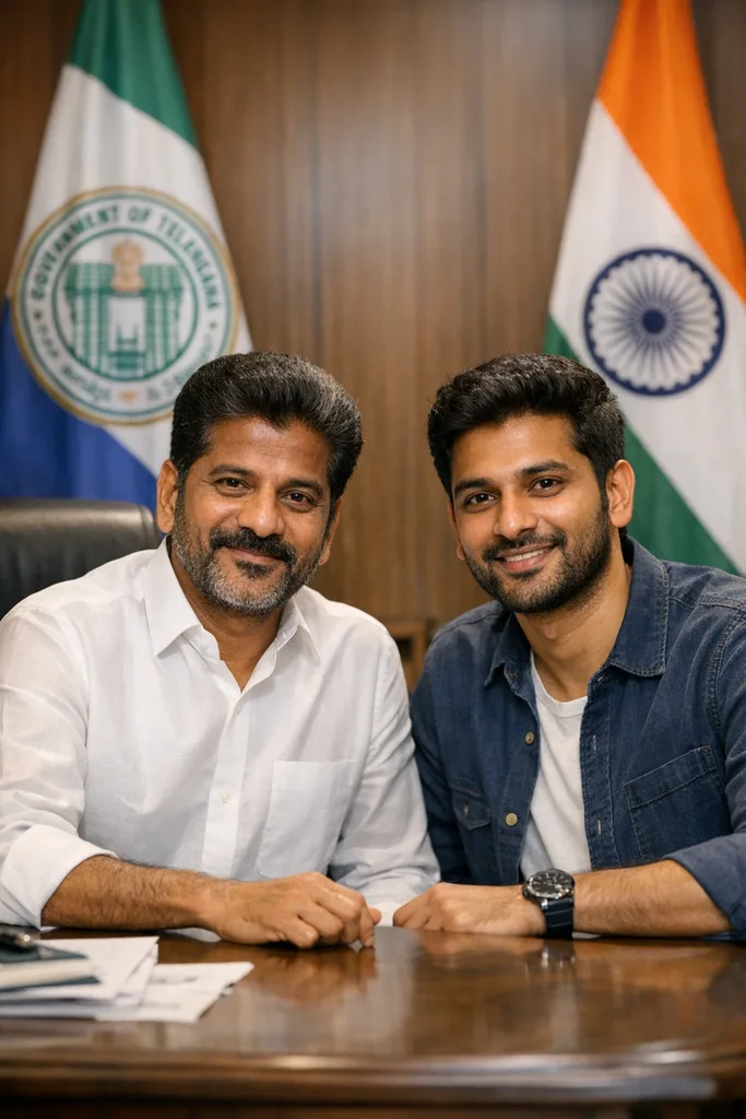 Photo with Revanth Reddy - Telangana CM Gemini AI Prompt - Image 1