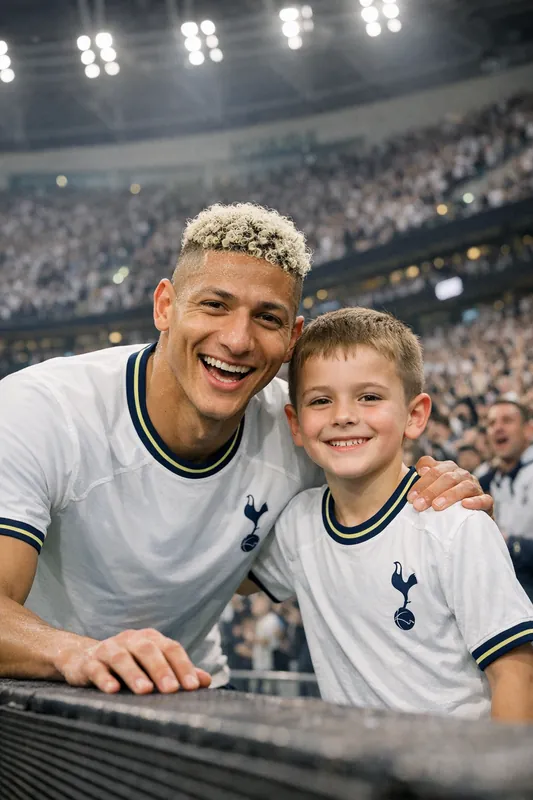 Photo with Richarlison - Brazil & Tottenham Gemini AI Prompt